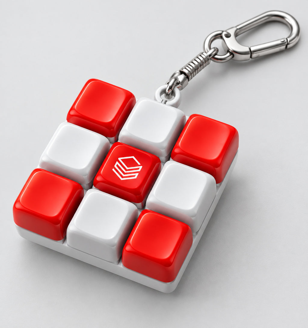 Keyboard Fidget Clicker Keychain